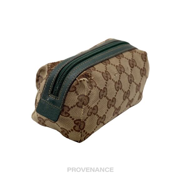 🔴 Gucci Zip Pouch - GG Canvas Forest Green - Picture 5 of 8